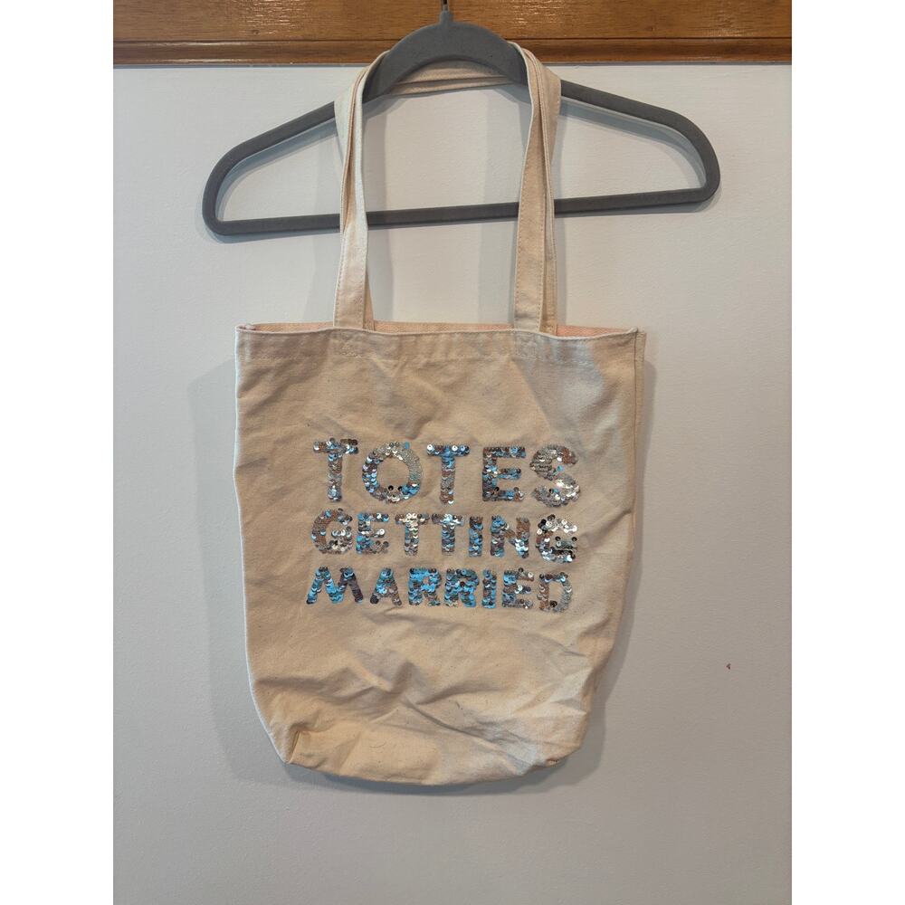 Totes Getting Married Sequin Tote Bag - Bridal Moment Bachelorette Party Wedding